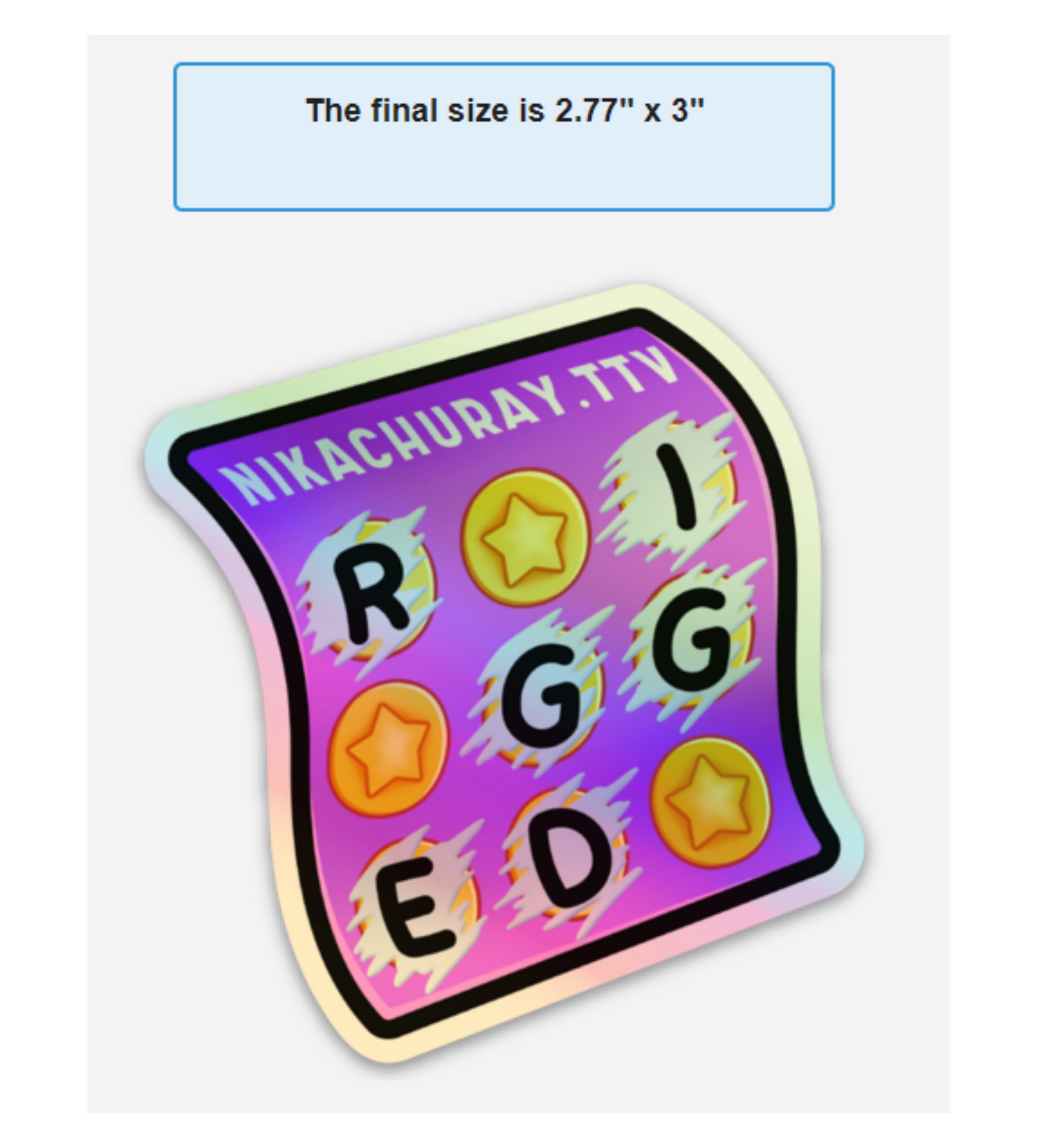 Rigged Holographic Sticker product image (1)