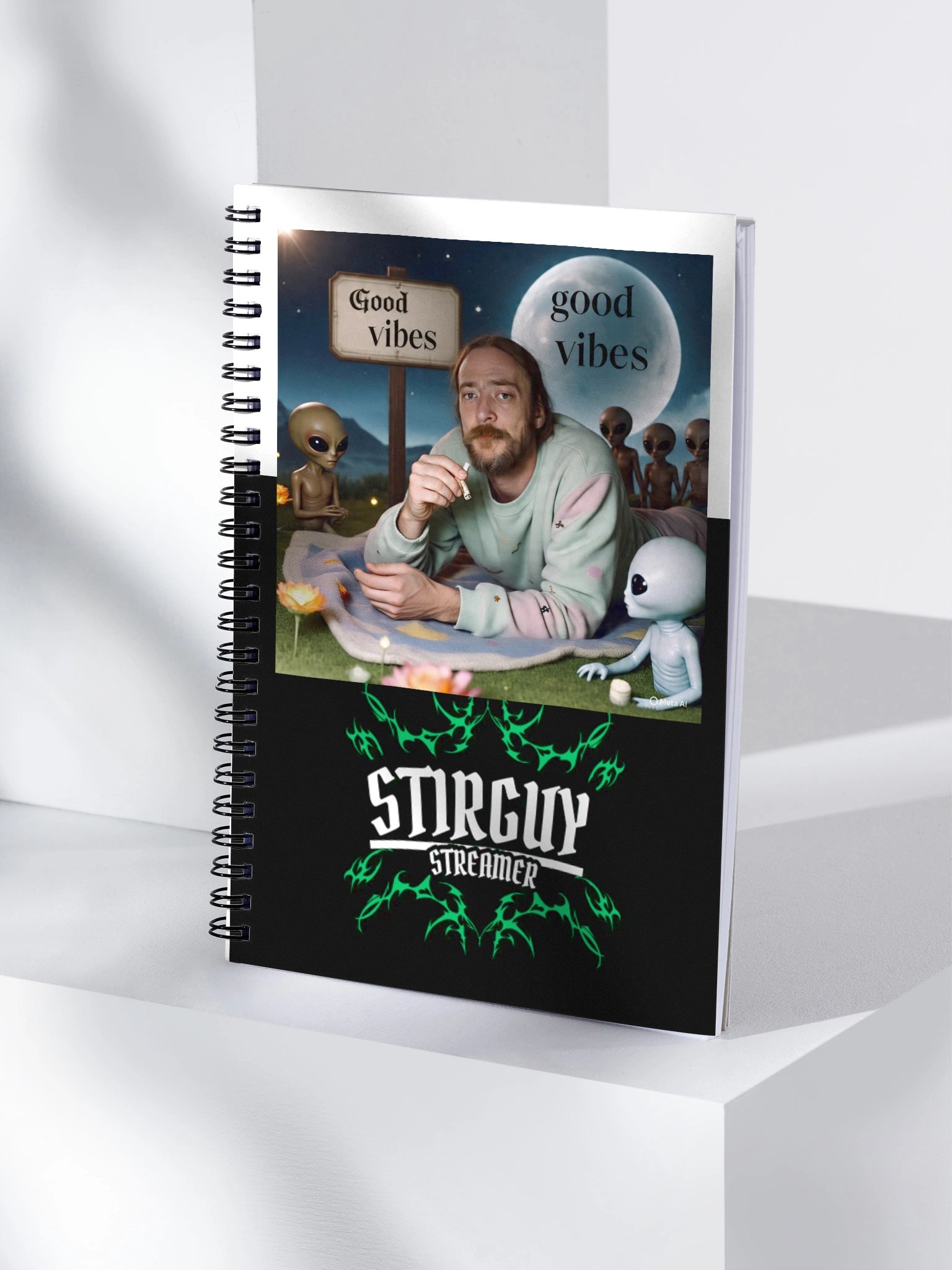 Whimsical Alien Blanket Spiral Notebook product image (4)