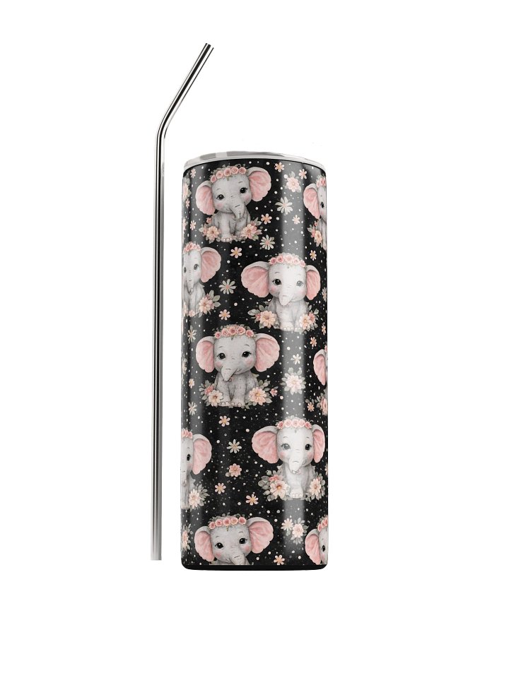 Floral Elephant Stainless Steel Tumbler product image (2)