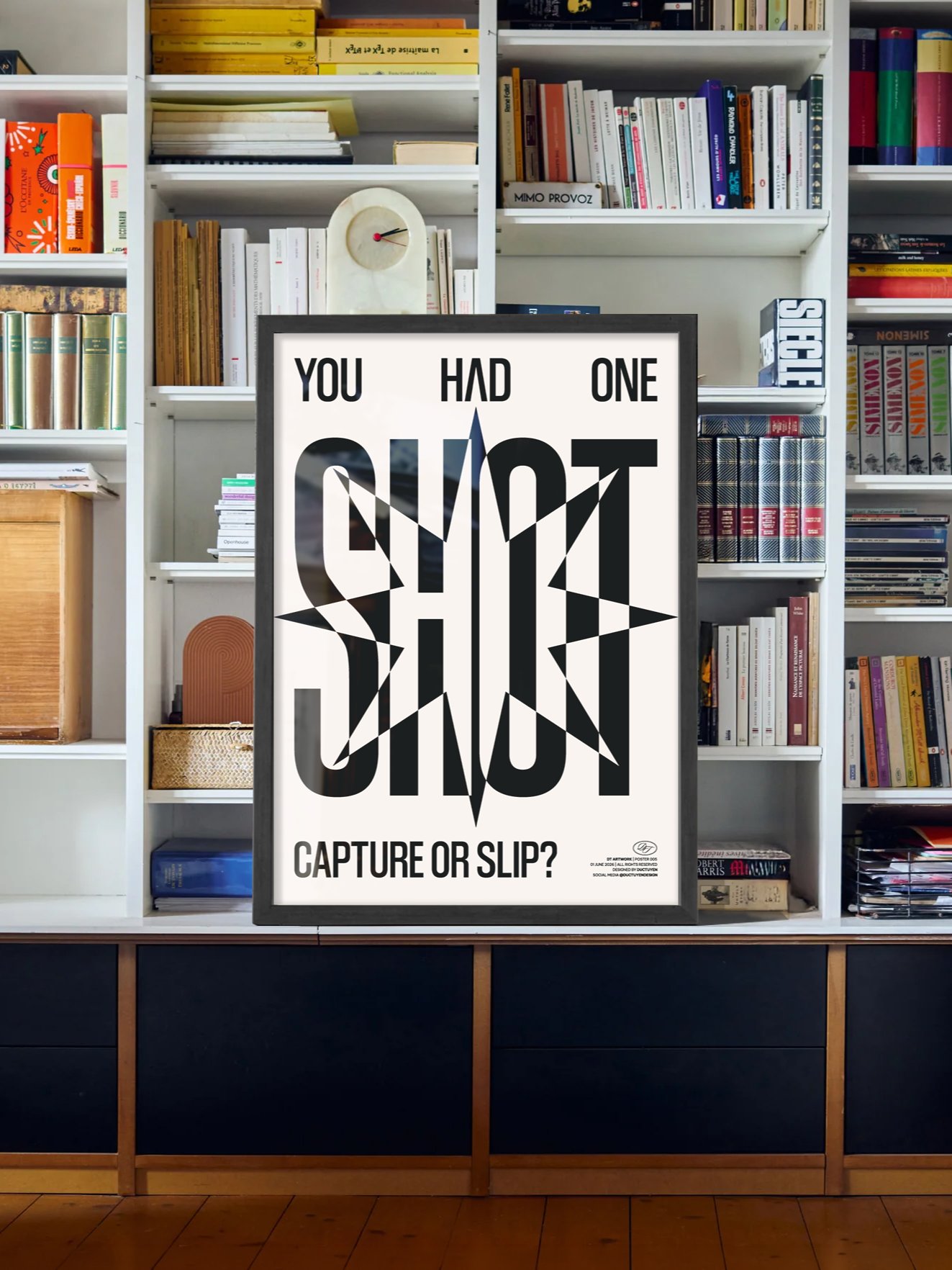 "ONE SHOT" Typography Framed Poster product image (5)