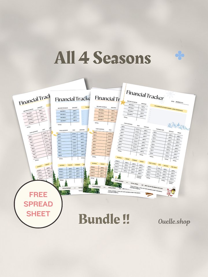 4 Seasons: Budget Planner (PDF & Template) product image (2)