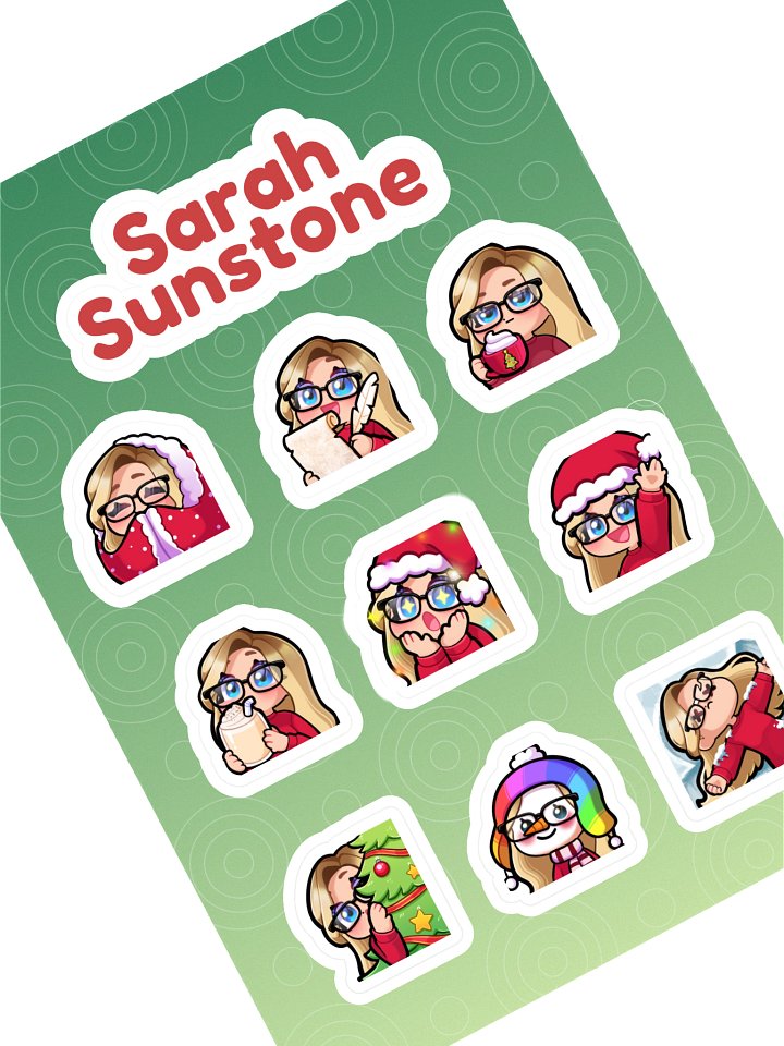 Festive Emote Sticker Sheet (A) product image (1)