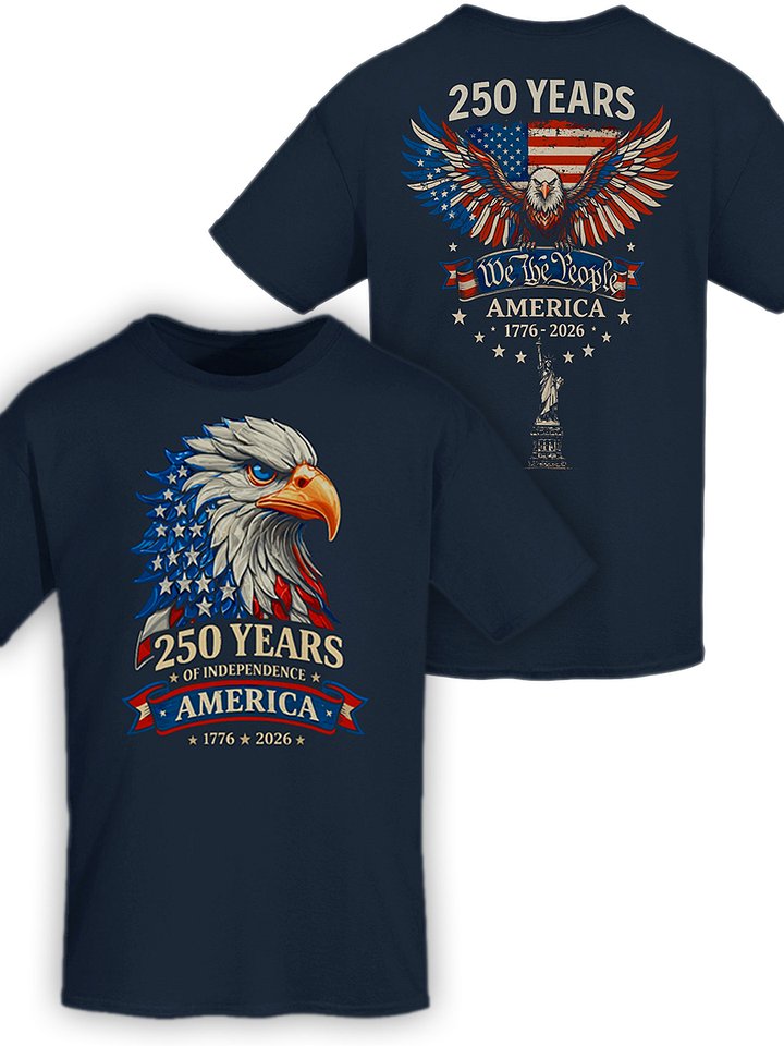 250 Year Anniversary USA Bald Eagle Shirt | 250 America 1776-2026 product image (1)