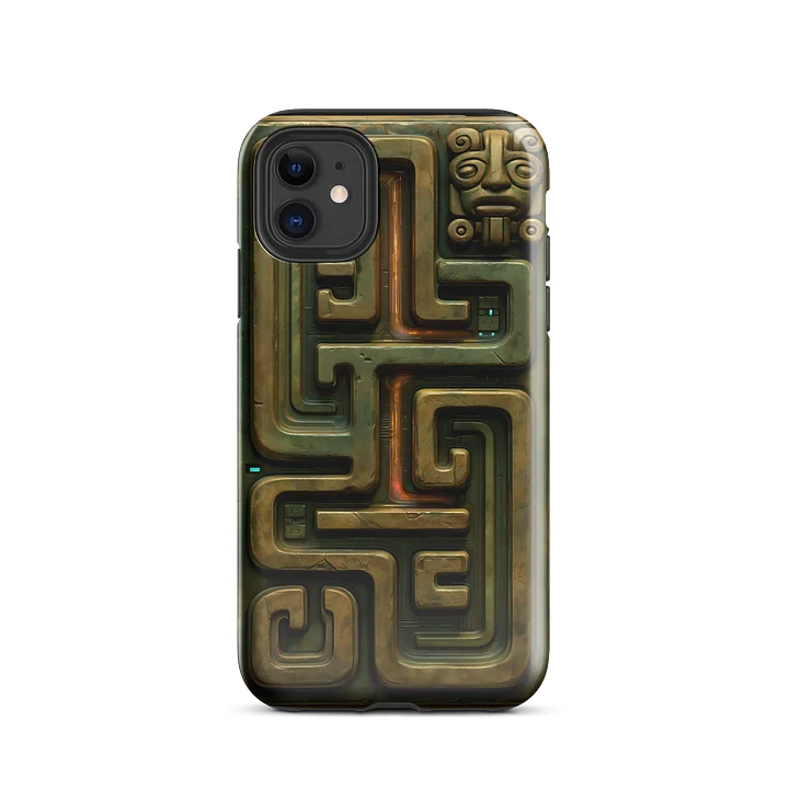 Labyrinth Signal iPhone Case — Ancient Machine Circuit Glyph Design product image (28)