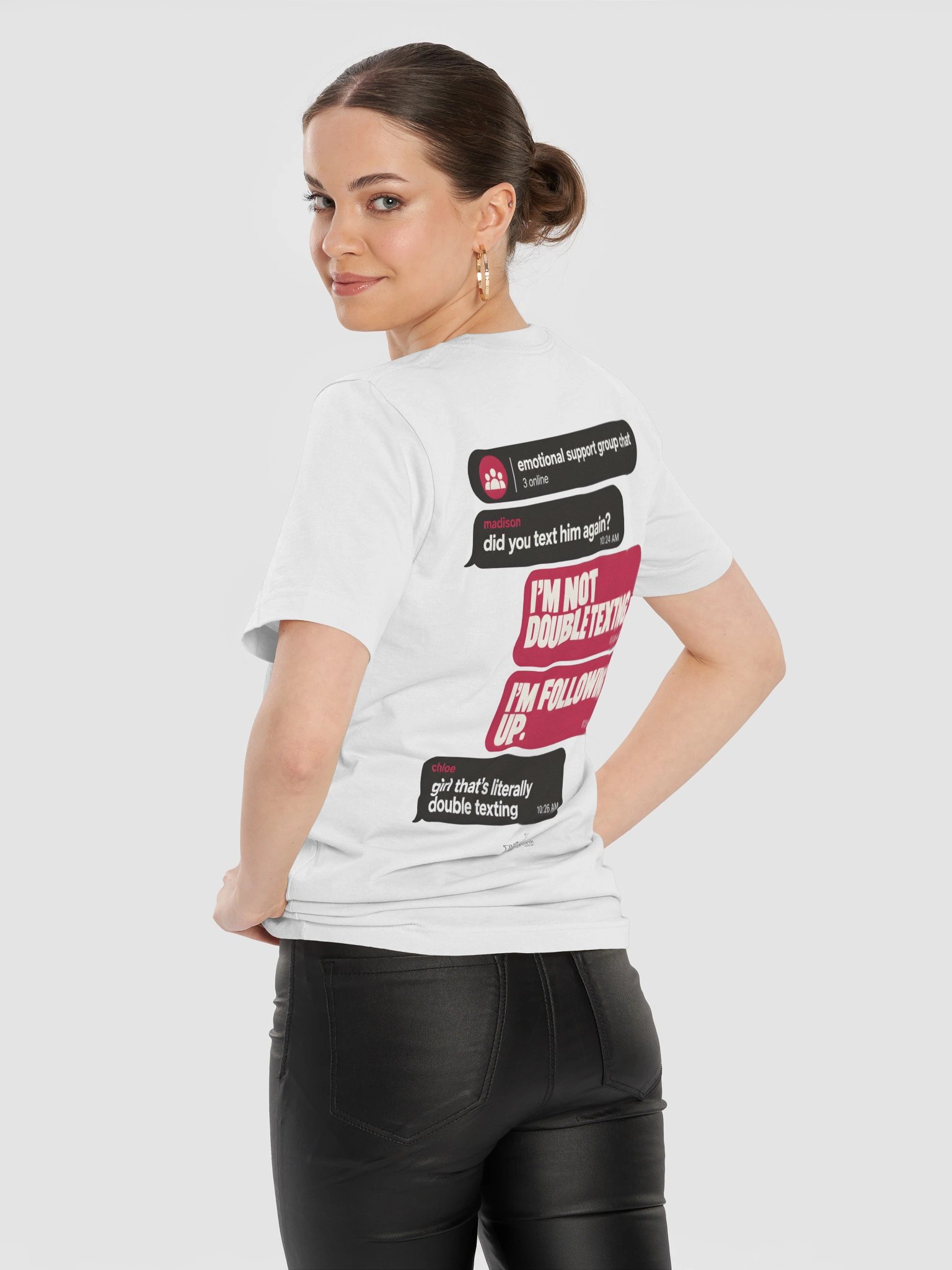 I'm Not Double Texting. I'm Following Up. Graphic T-Shirt Copy title product image (12)