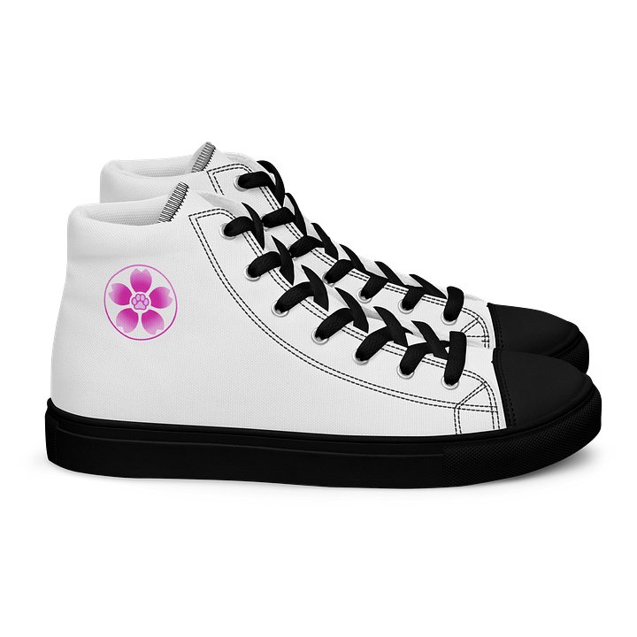 Moo Cherry Pawsom Logo Women's High-Canvas Shoes (White) product image (2)