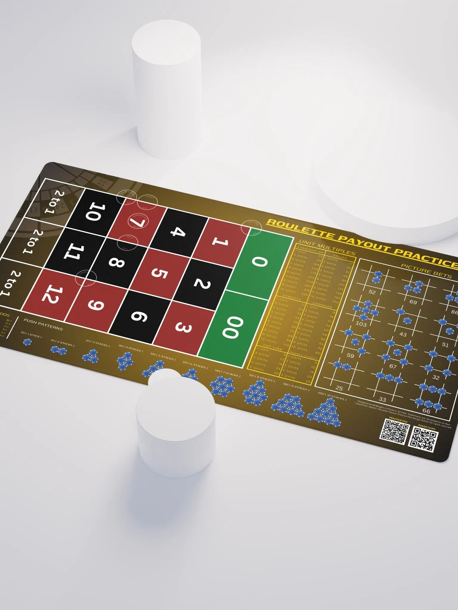 Roulette Payout Practice Pad - Gold Vignette product image (3)