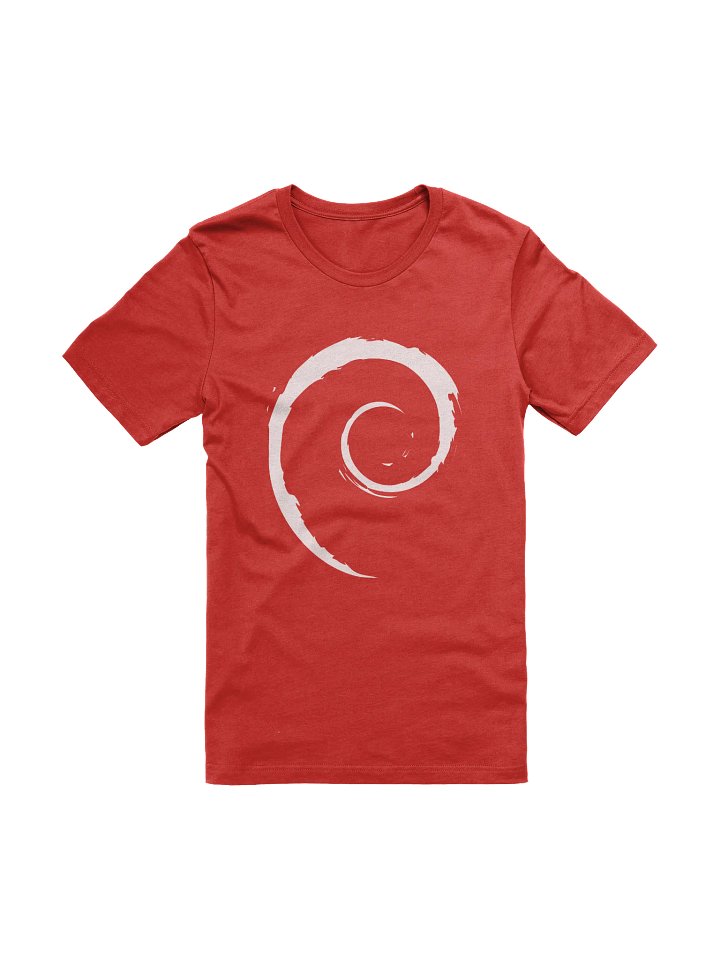 T-Shirt with Debian Swirl (Red Version) product image (1)
