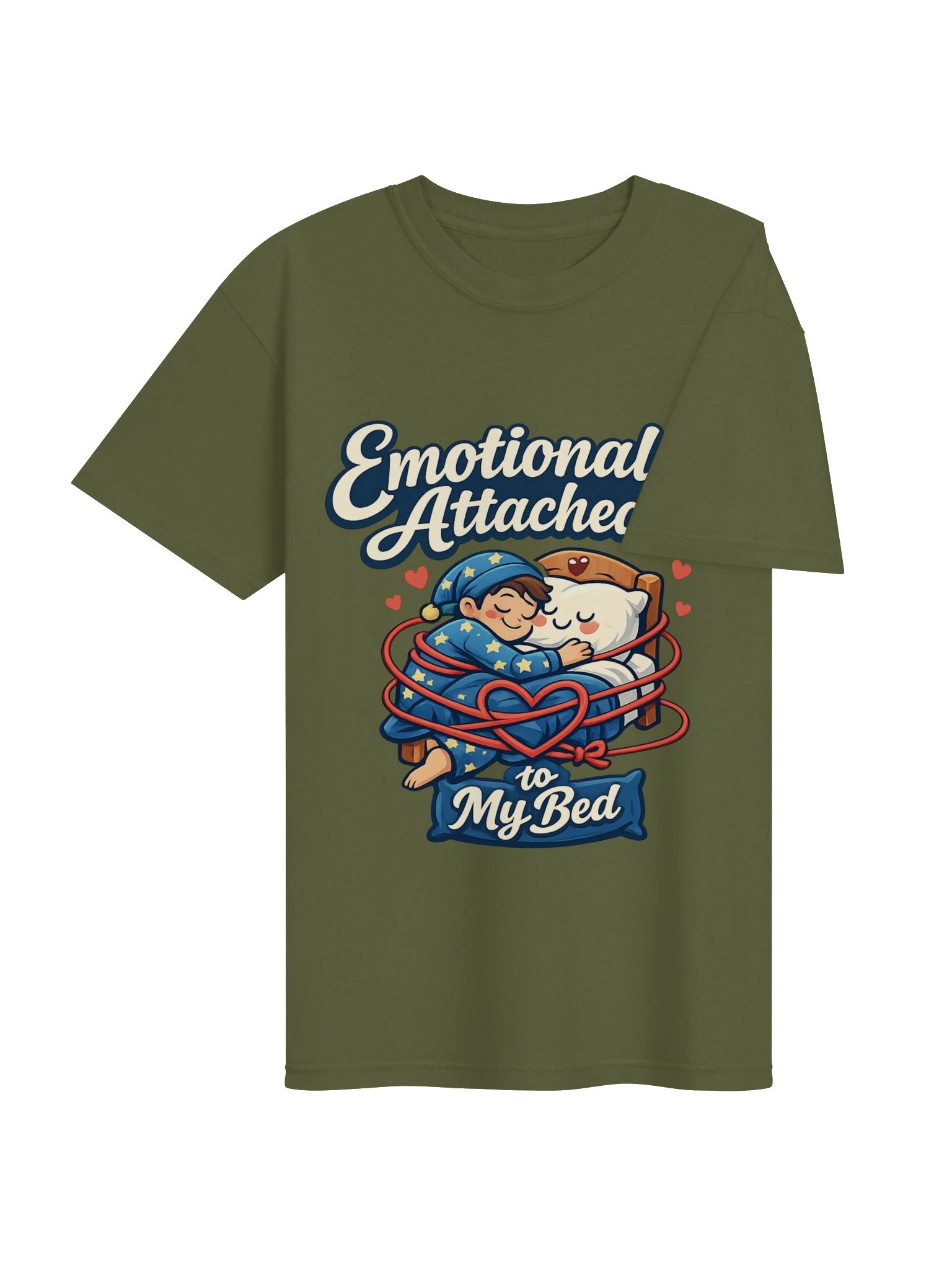 Emotionally Attached to My Bed Funny T-Shirt – Sarcastic Sleep Lover Gift for Lazy Days product image (40)