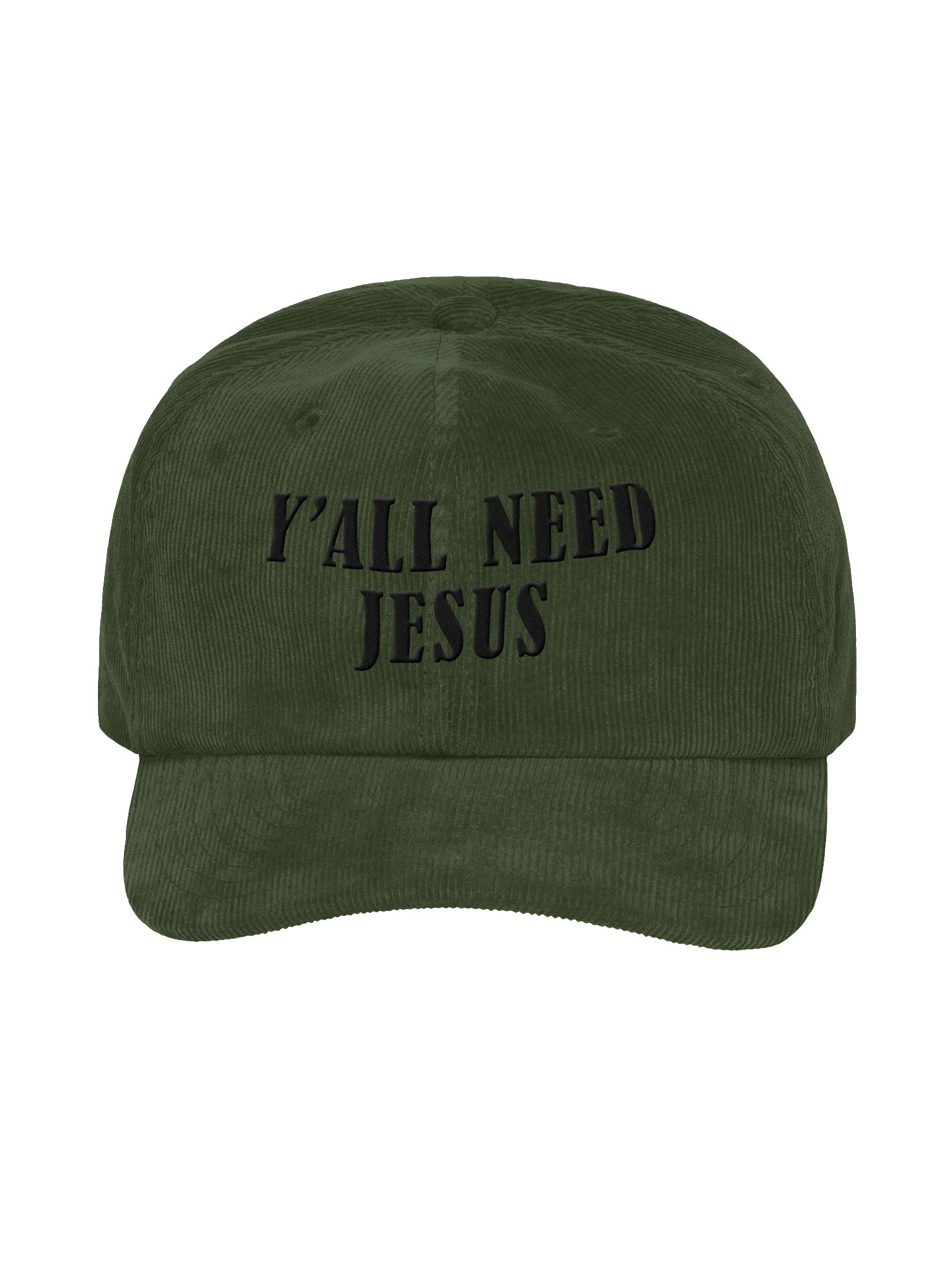 Y'all Need Jesus Embroidered Corduroy Hat product image (2)