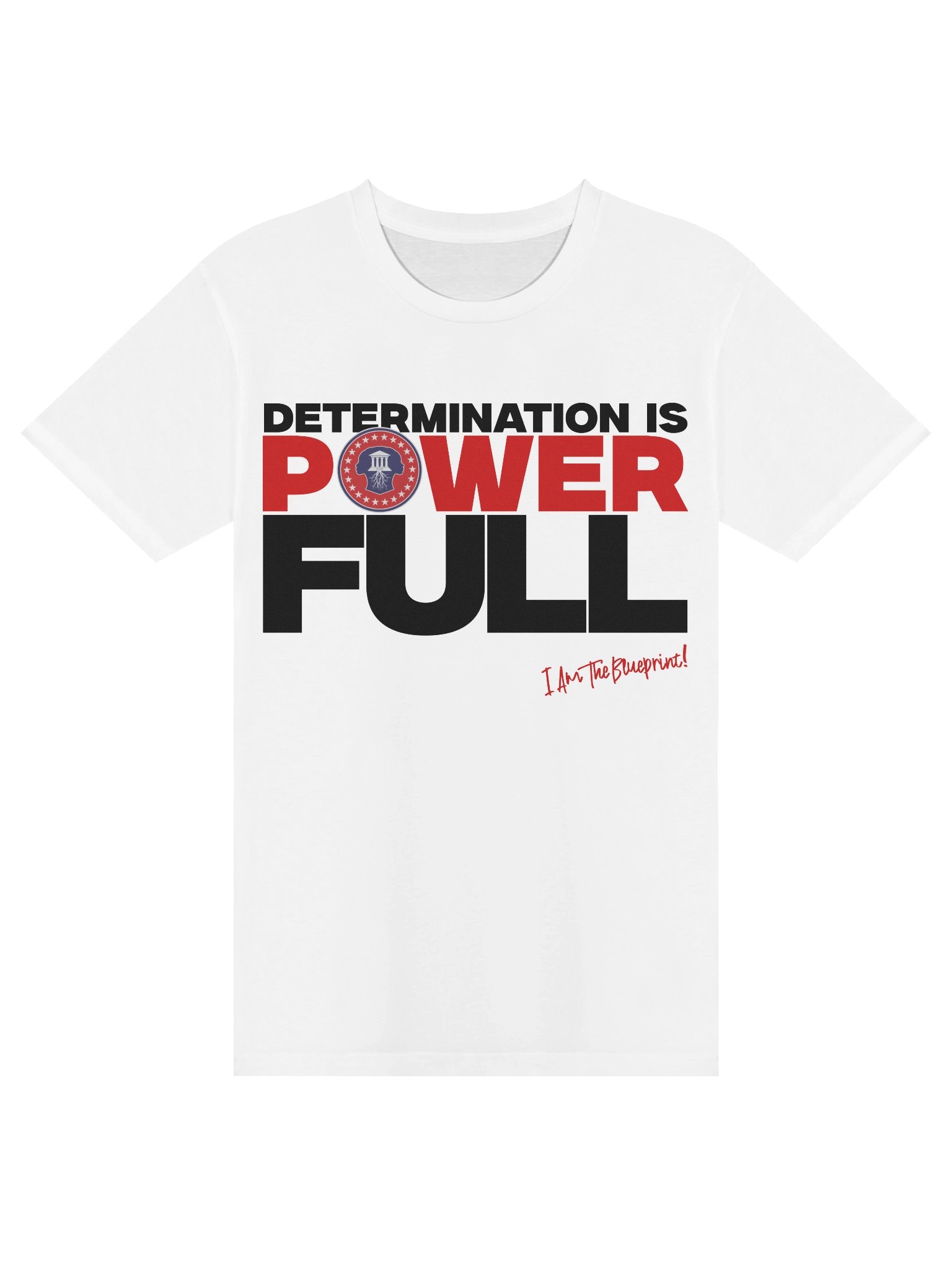 PA Determination "Power" Unisex White Tee product image (1)