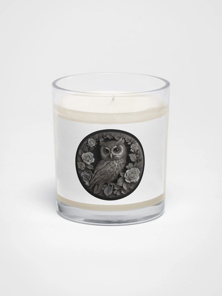 Whimsical Owl and Rose Soy Wax Candle product image (1)
