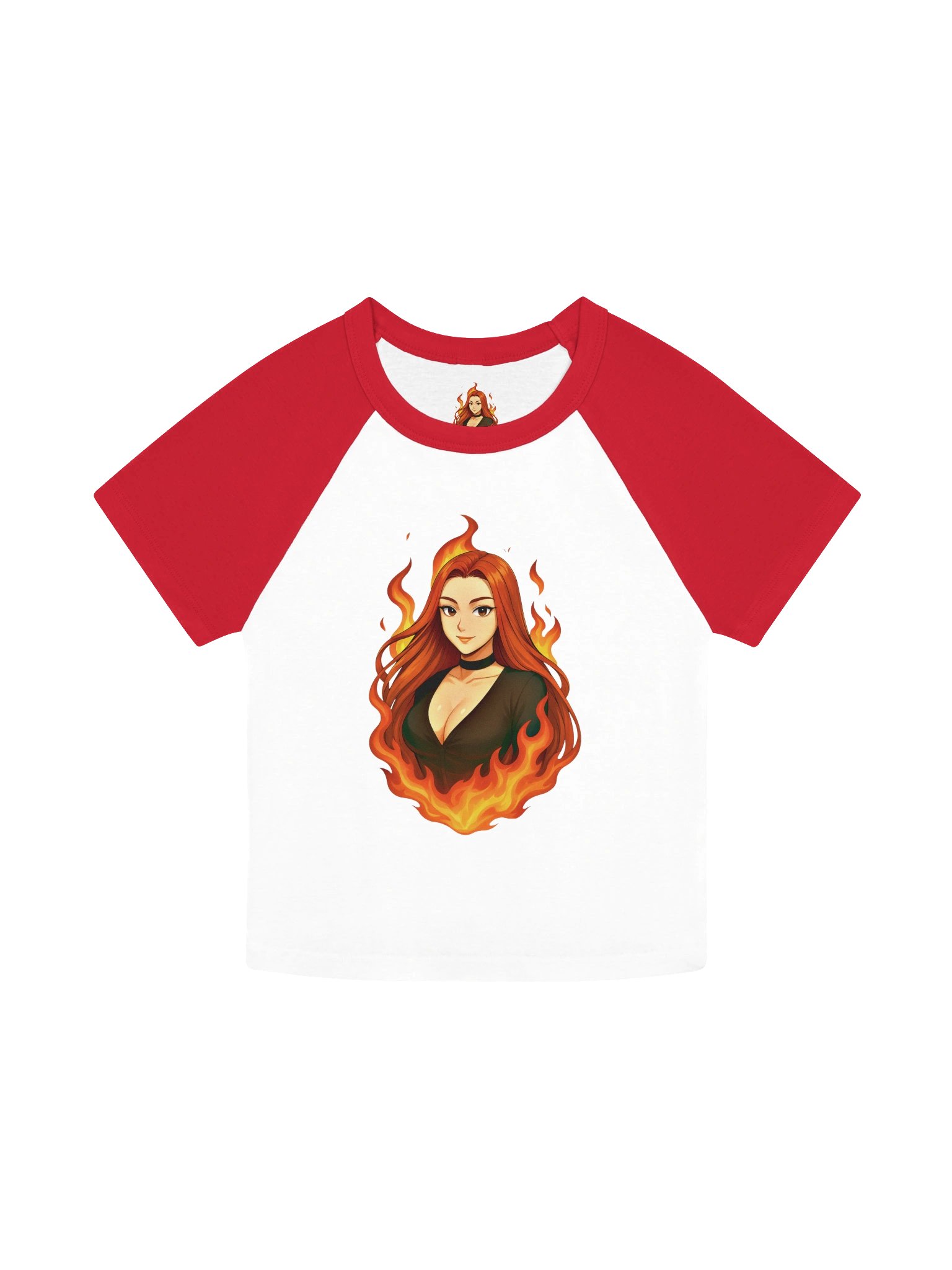 Red's Micro Rib Raglan Baby Tee product image (1)