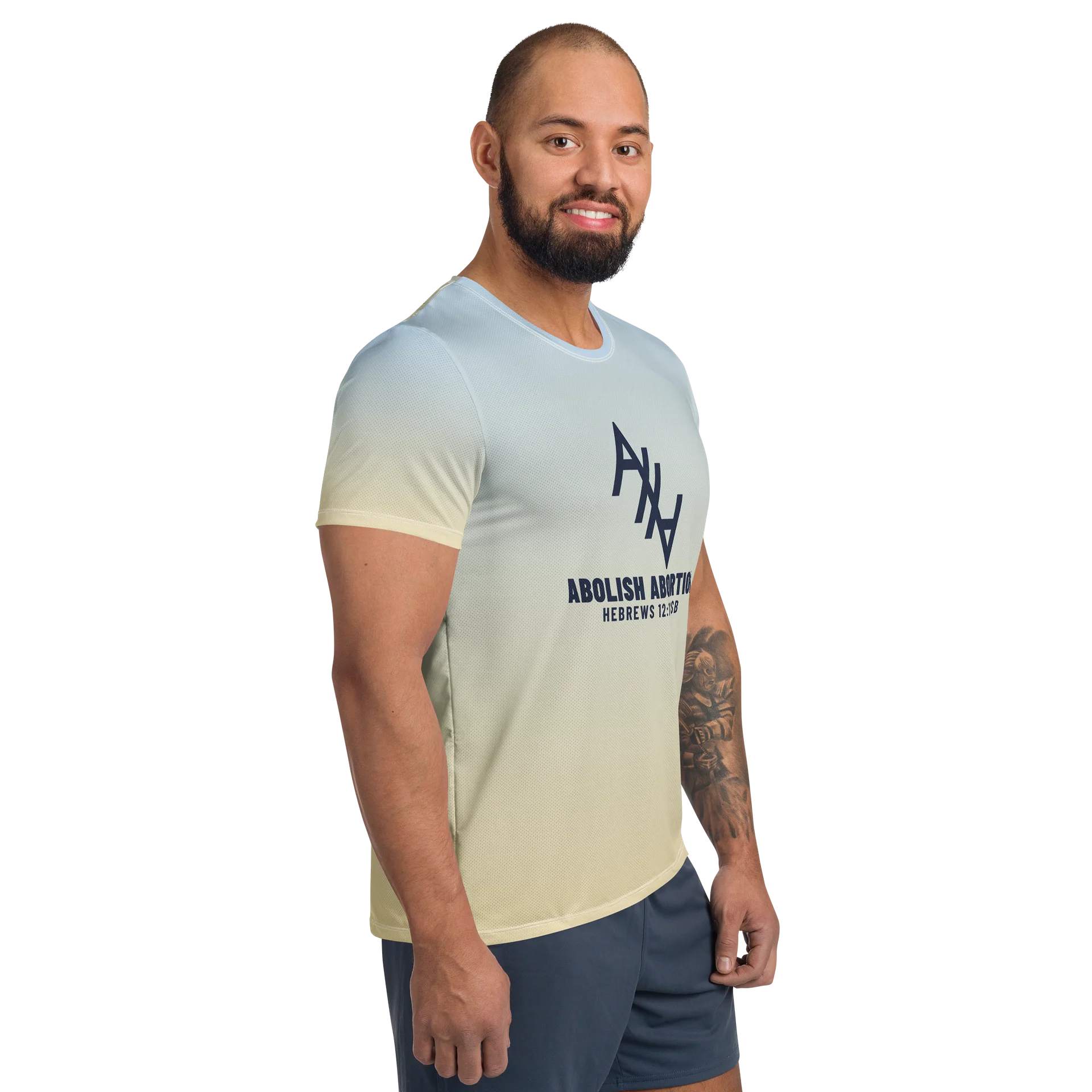 Sunrise Athletic Tee — Let Us Run With Patience product image (4)