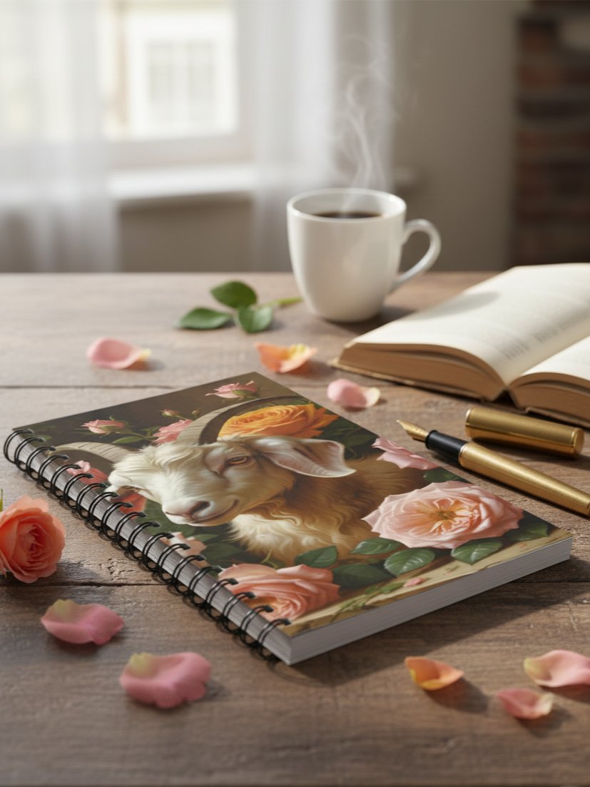 Horns & Roses Spiral Notebook product image (1)
