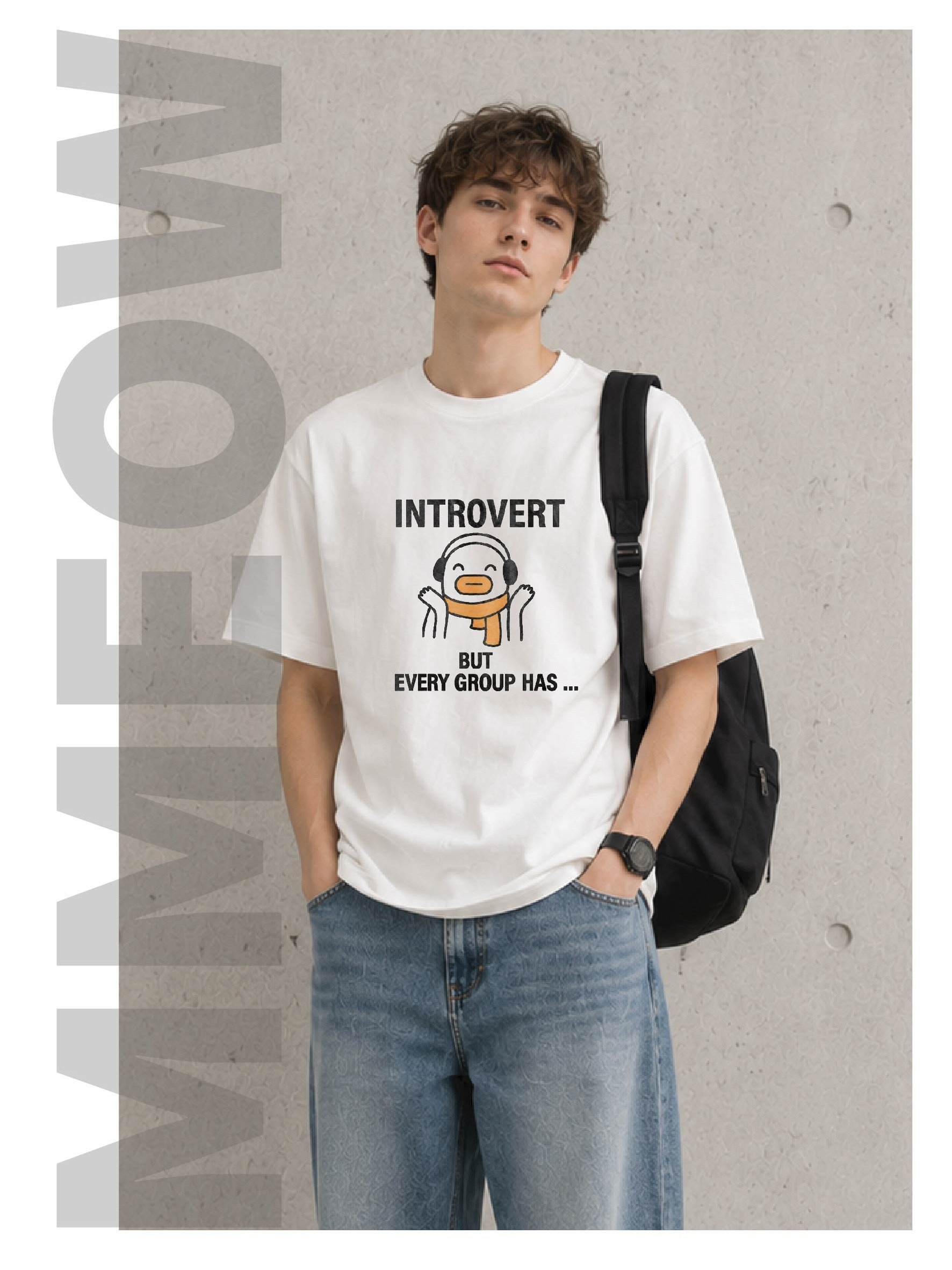 Introvert T - SHIRT PRINTED product image (4)