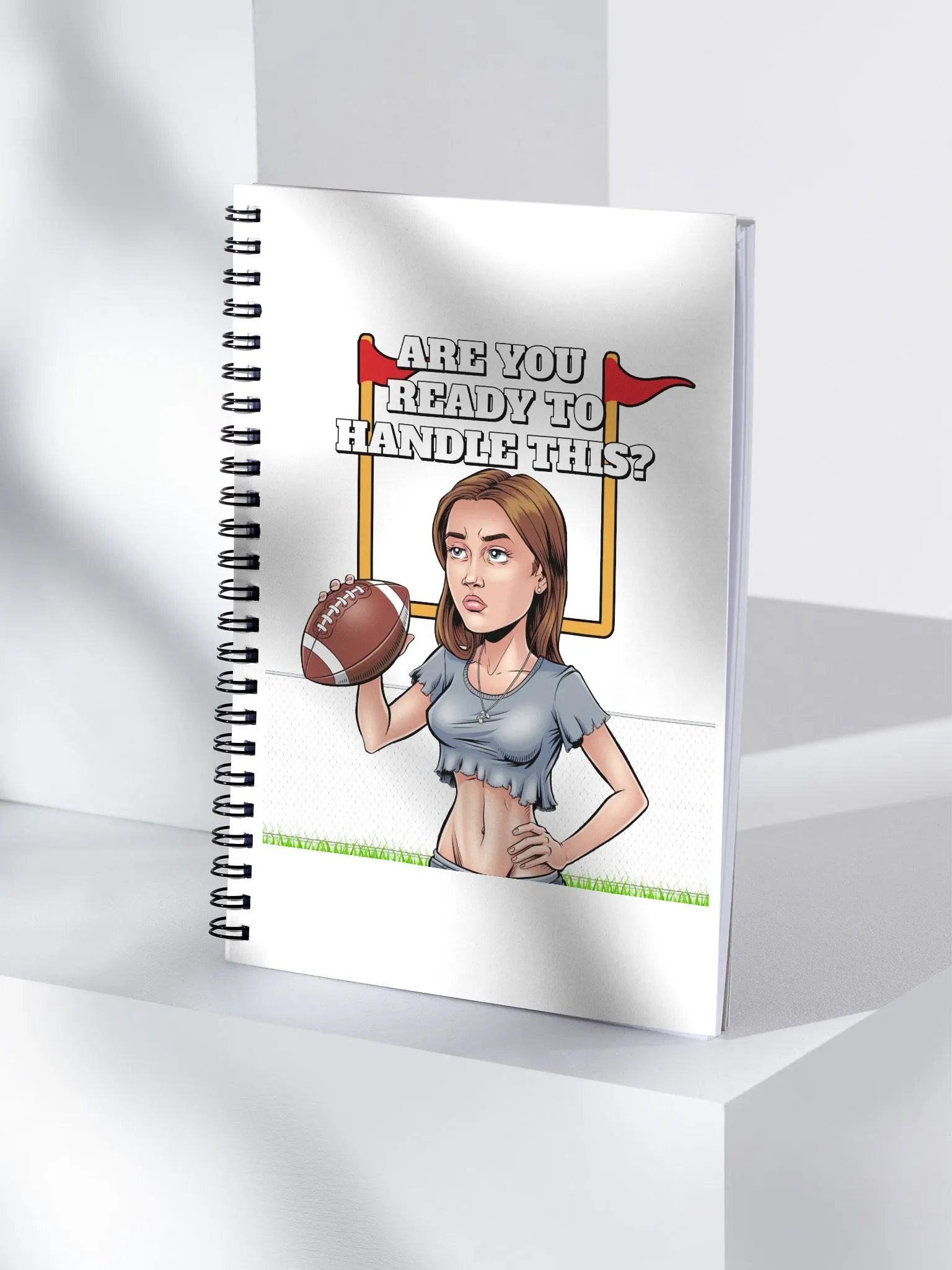 Are You Ready To Handle This? Female Footballer Spiral Notebook product image (3)
