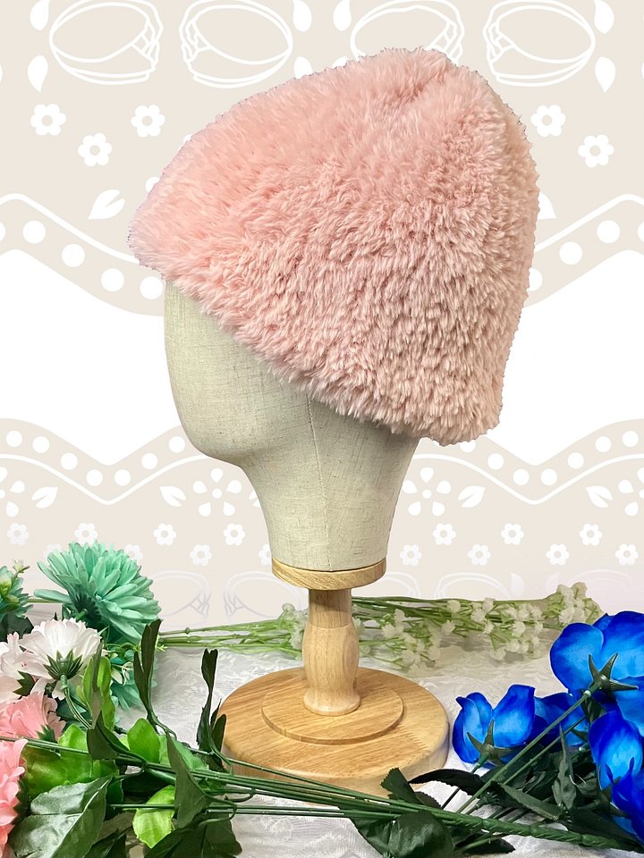 Faux Fur Pink Beanie product image (2)