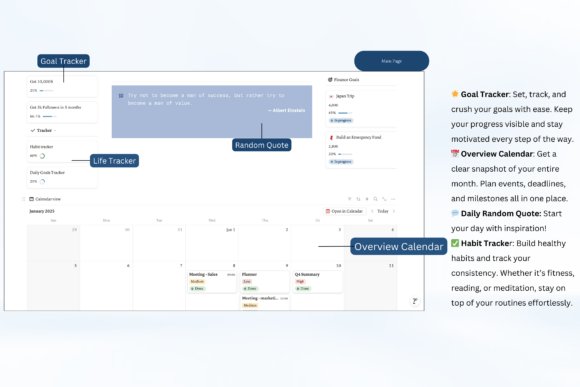 🌐 All-in-One Life Time Planner Planner product image (6)