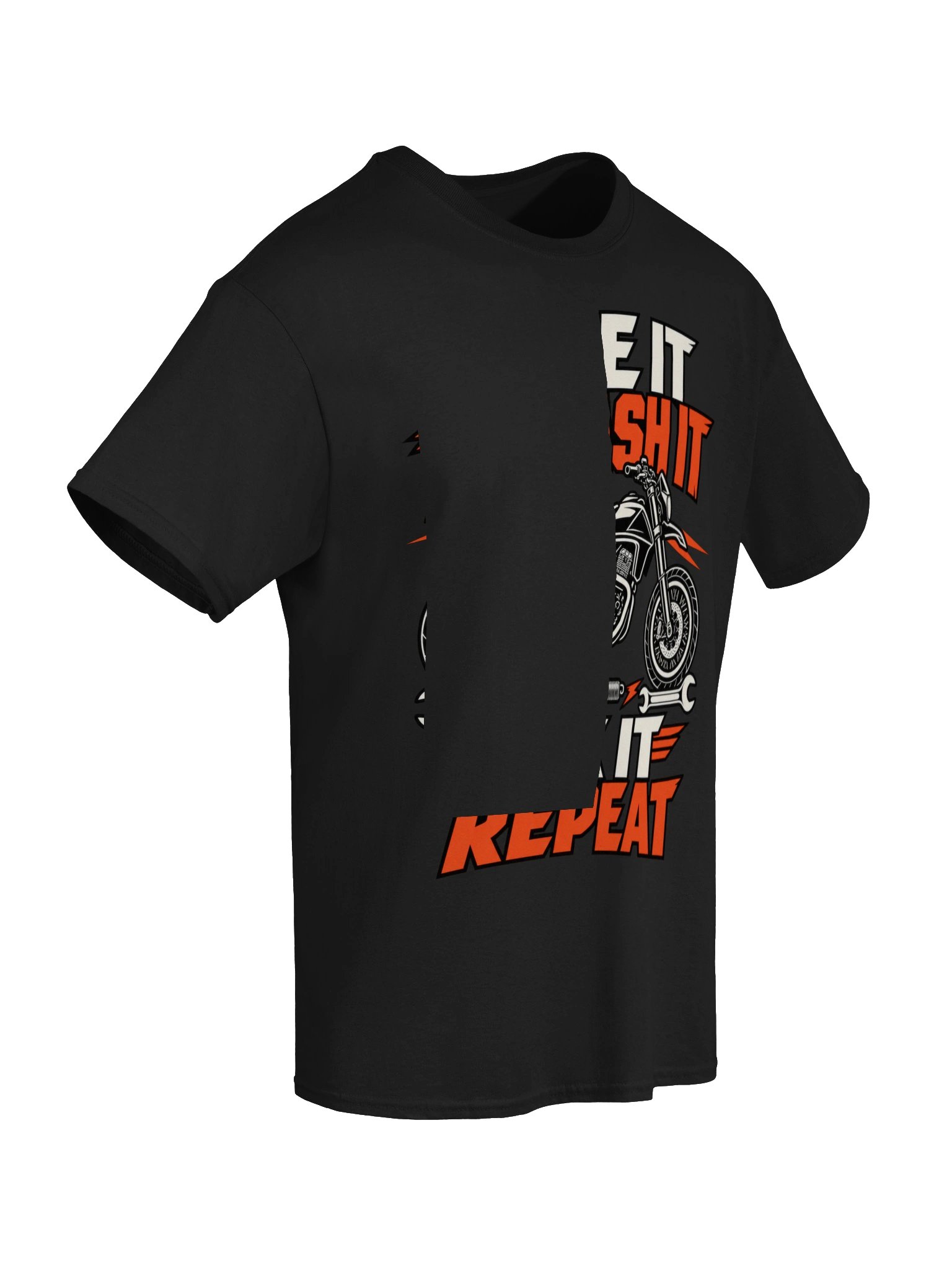 Ride It Thrash It Fix It Repeat Supermoto Motorcycle T-Shirt product image (6)