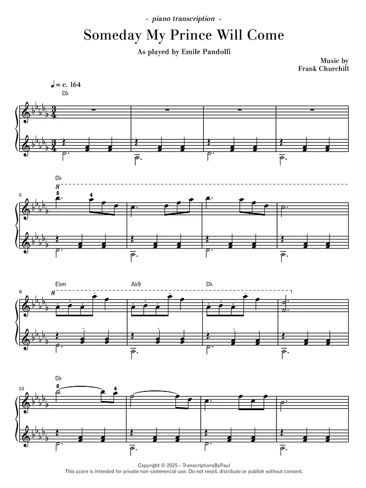 Someday My Prince Will Come - Emile Pandolfi product image (1)