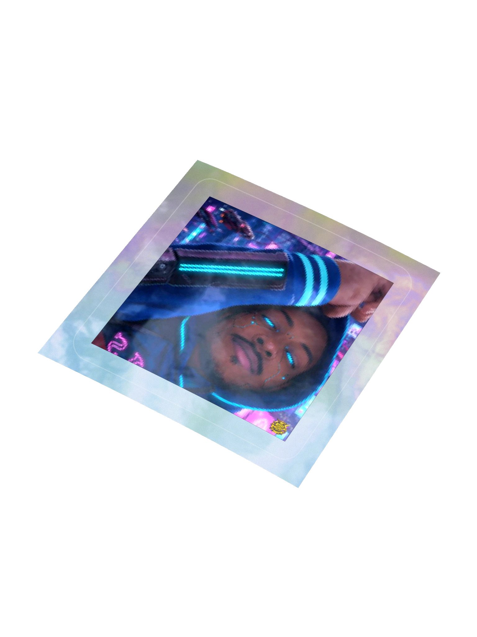Neon Cyber Hood Holographic Sticker Sheet product image (8)