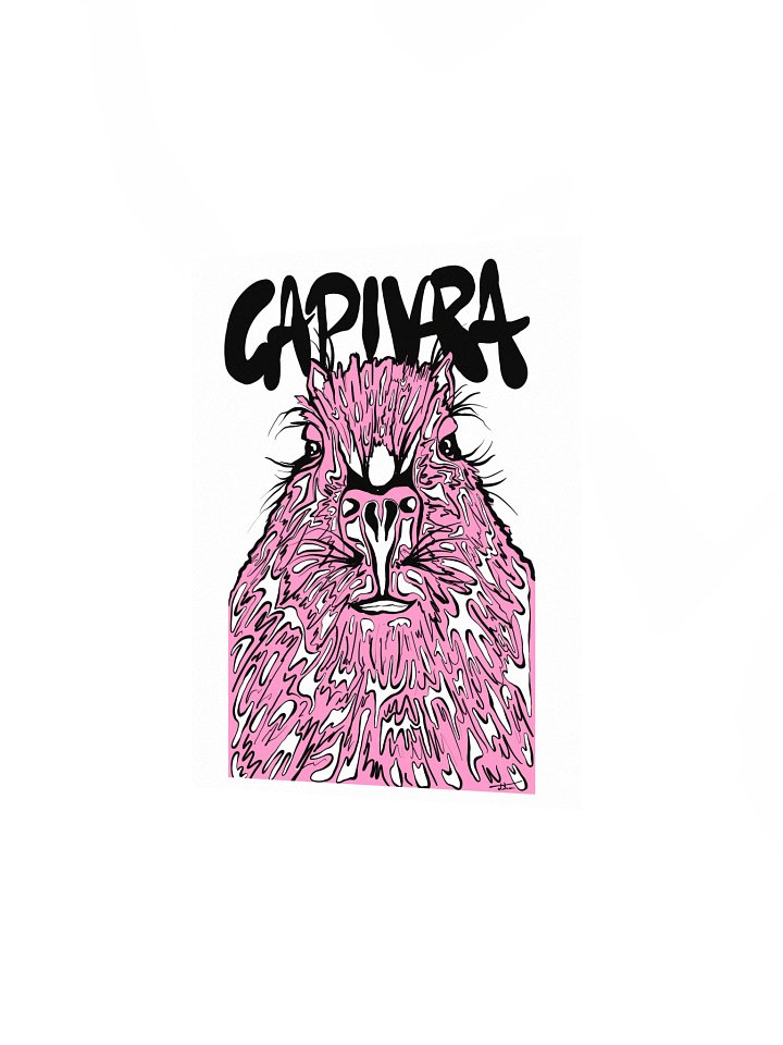"Pink Capivara" Art Print product image (2)