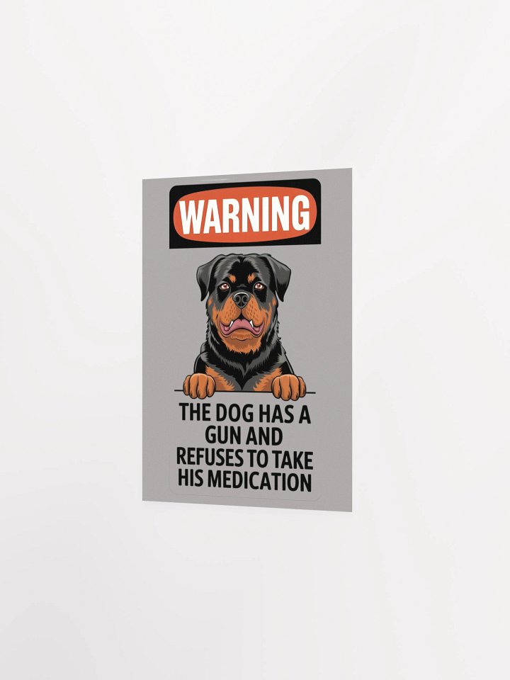 Warning: Rottweiler with a Gun Poster product image (11)