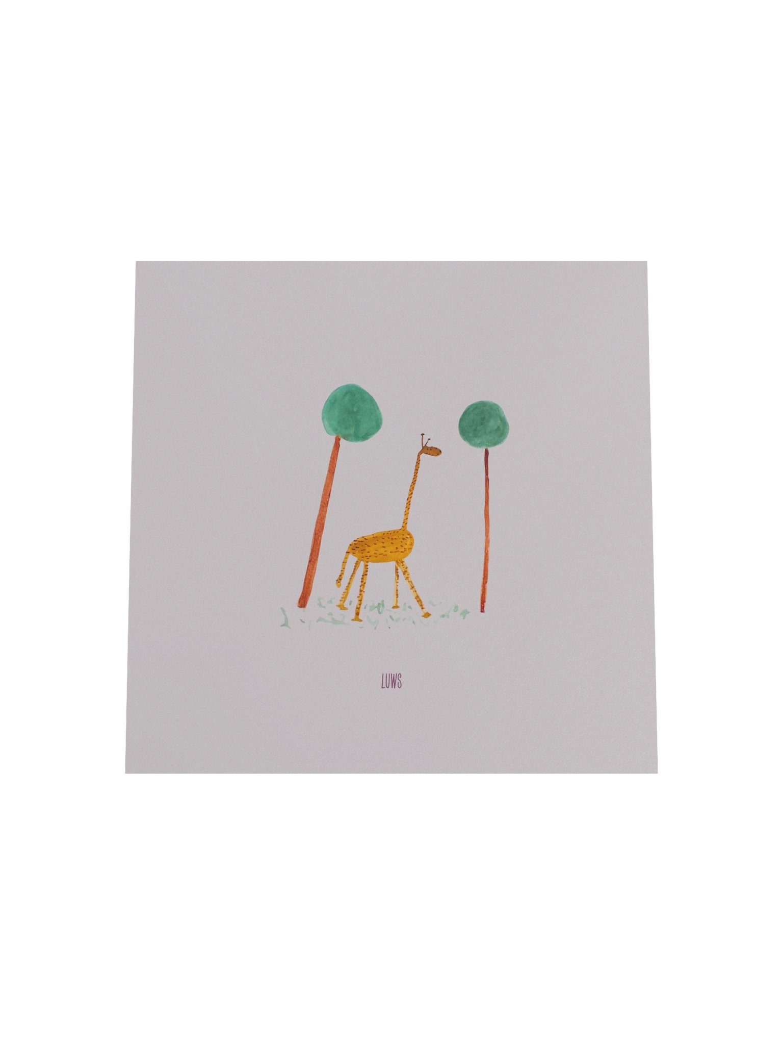 Liam, the giraffe | Giraffe Watercolor Poster (Unframed) product image (4)