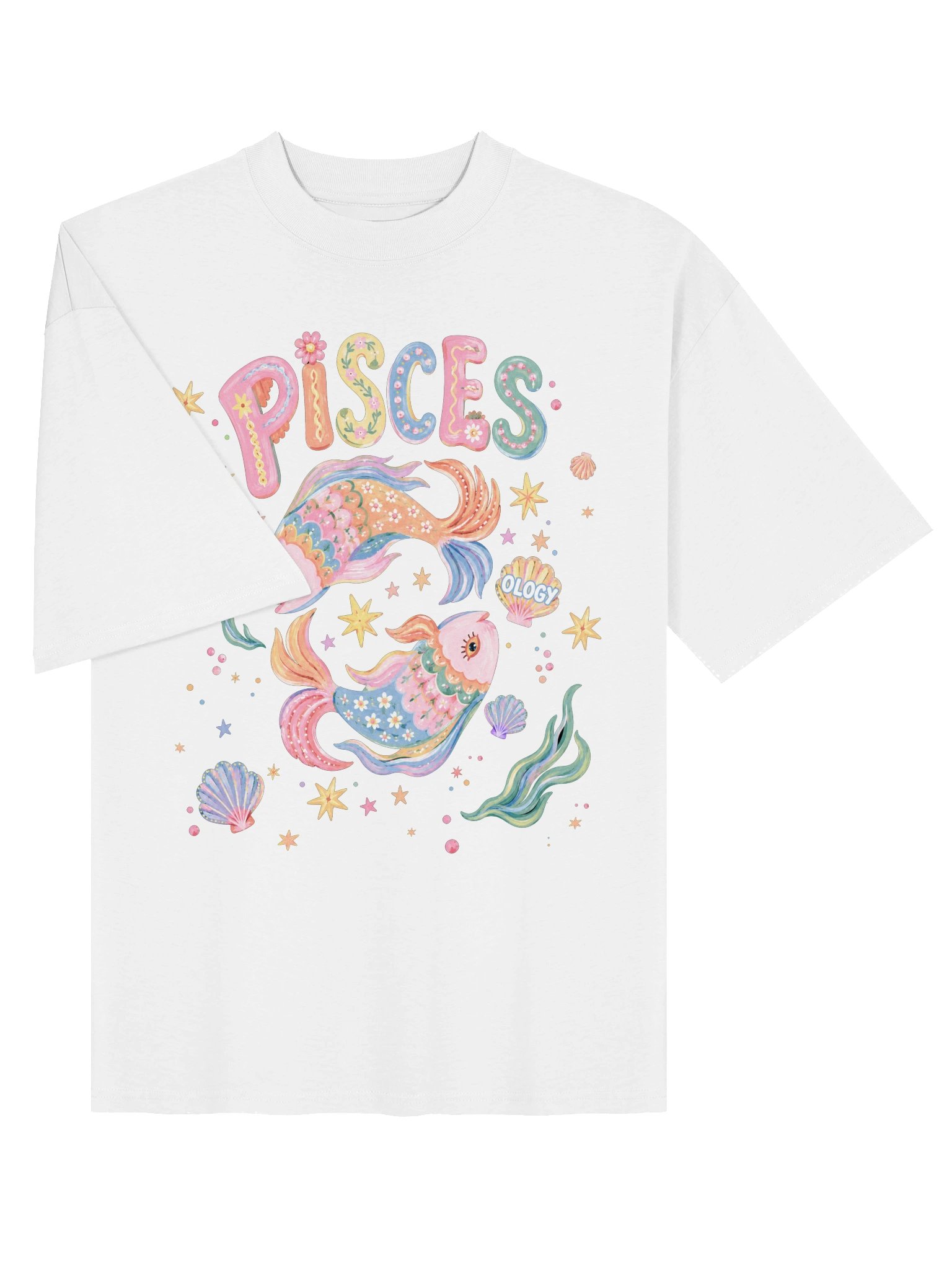 Pisces Astro Pop Oversized Tee product image (4)