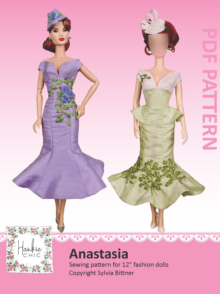Anastasia sewing pattern for 12" fashion dolls product image (1)