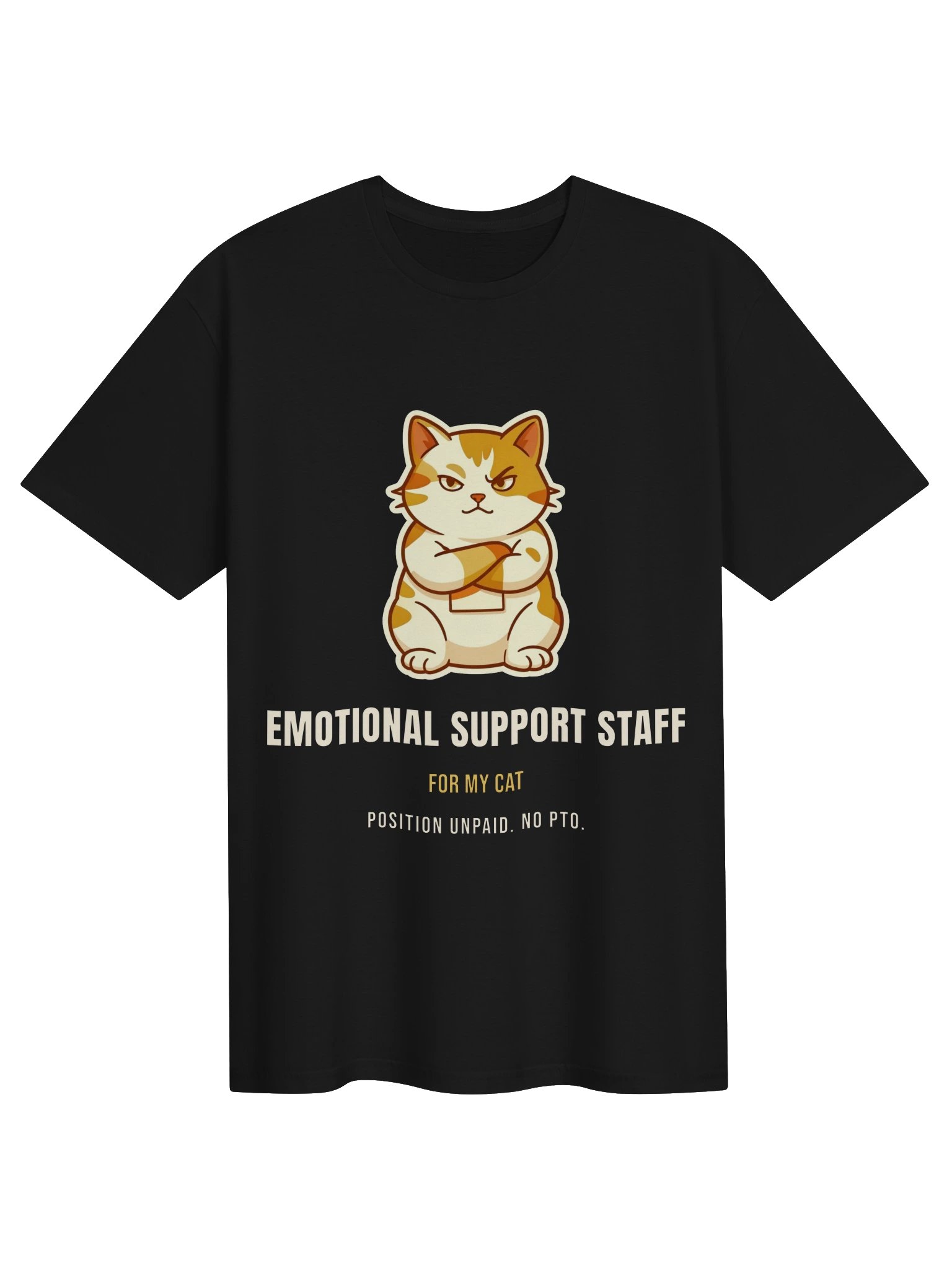 Emotional Support Staff for My Cat Shirt – Funny Cat Lover Gift Tee product image (1)