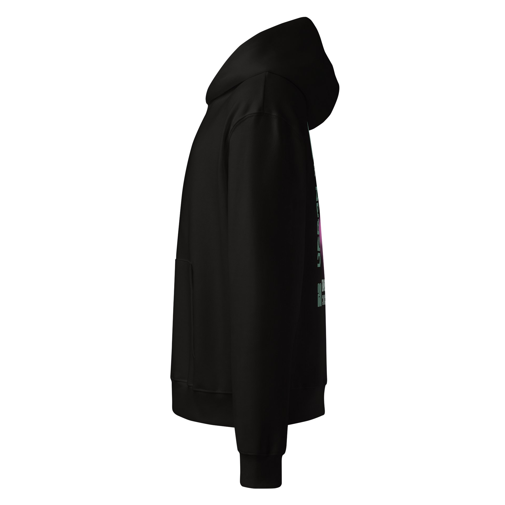 Urban Butterfly Unisex Bella Champ Butterfly Hoodie R3CVR.i by EQALL® Originals_Green / Cyclamen product image (3)
