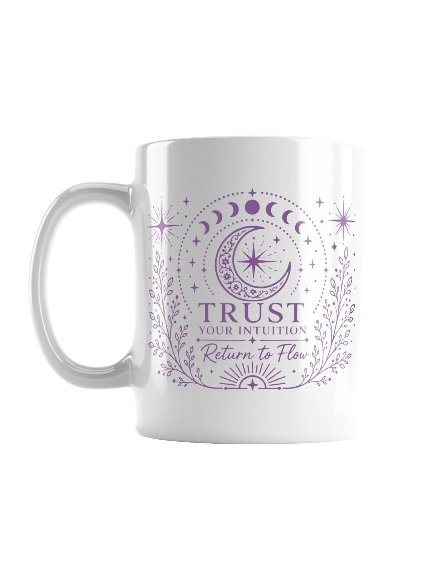 Trust Your Intuition White and Purple Mug product image (1)