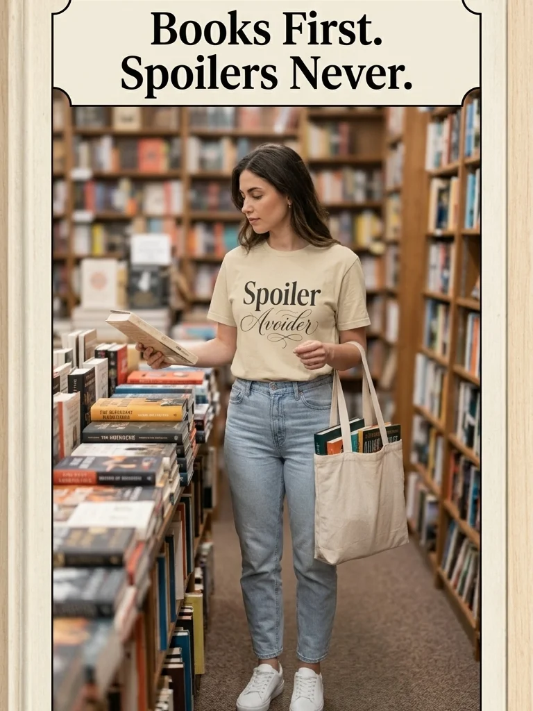"Spoiler Avoider" Premium Literary T-Shirt – Dark Academia & BookTok Edition product image (5)