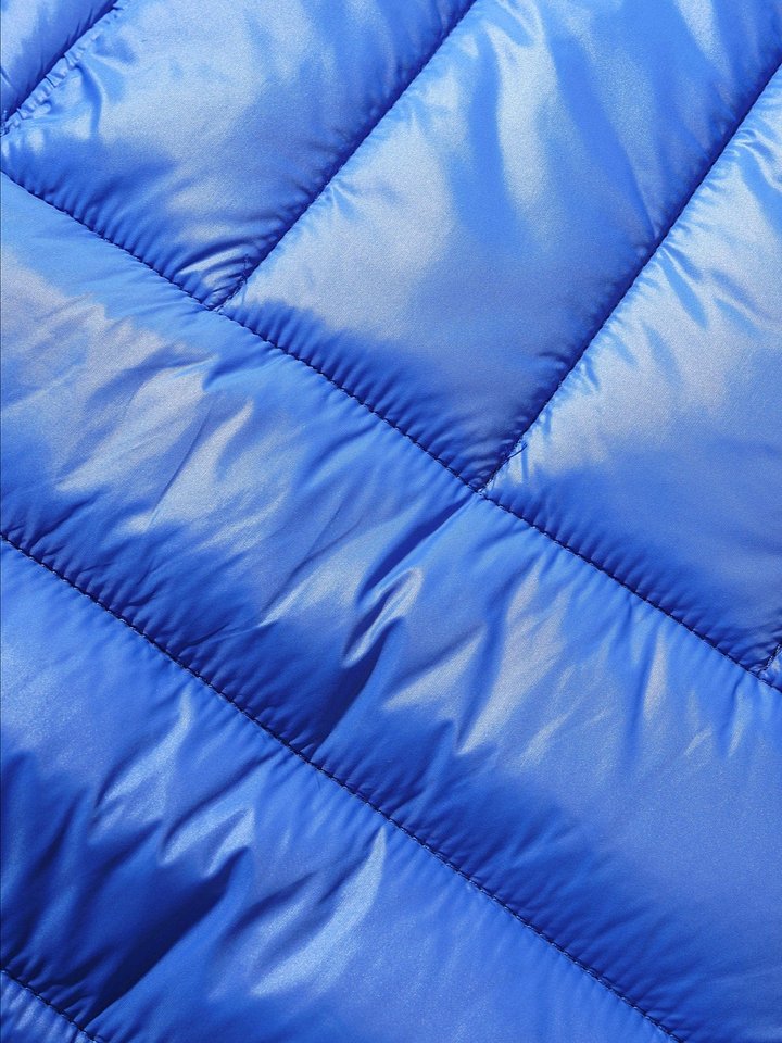 Royal Blue Shiny Anorak Puffer Jacket product image (2)