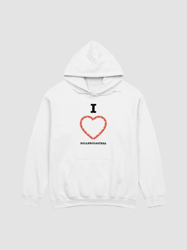 I Love Roller Coasters - White Hoody product image (2)