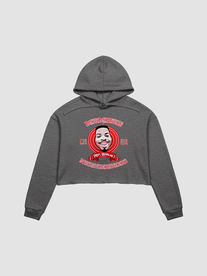 Mr. Brown's Neighborhood Crop Hoodie (White) product image (2)