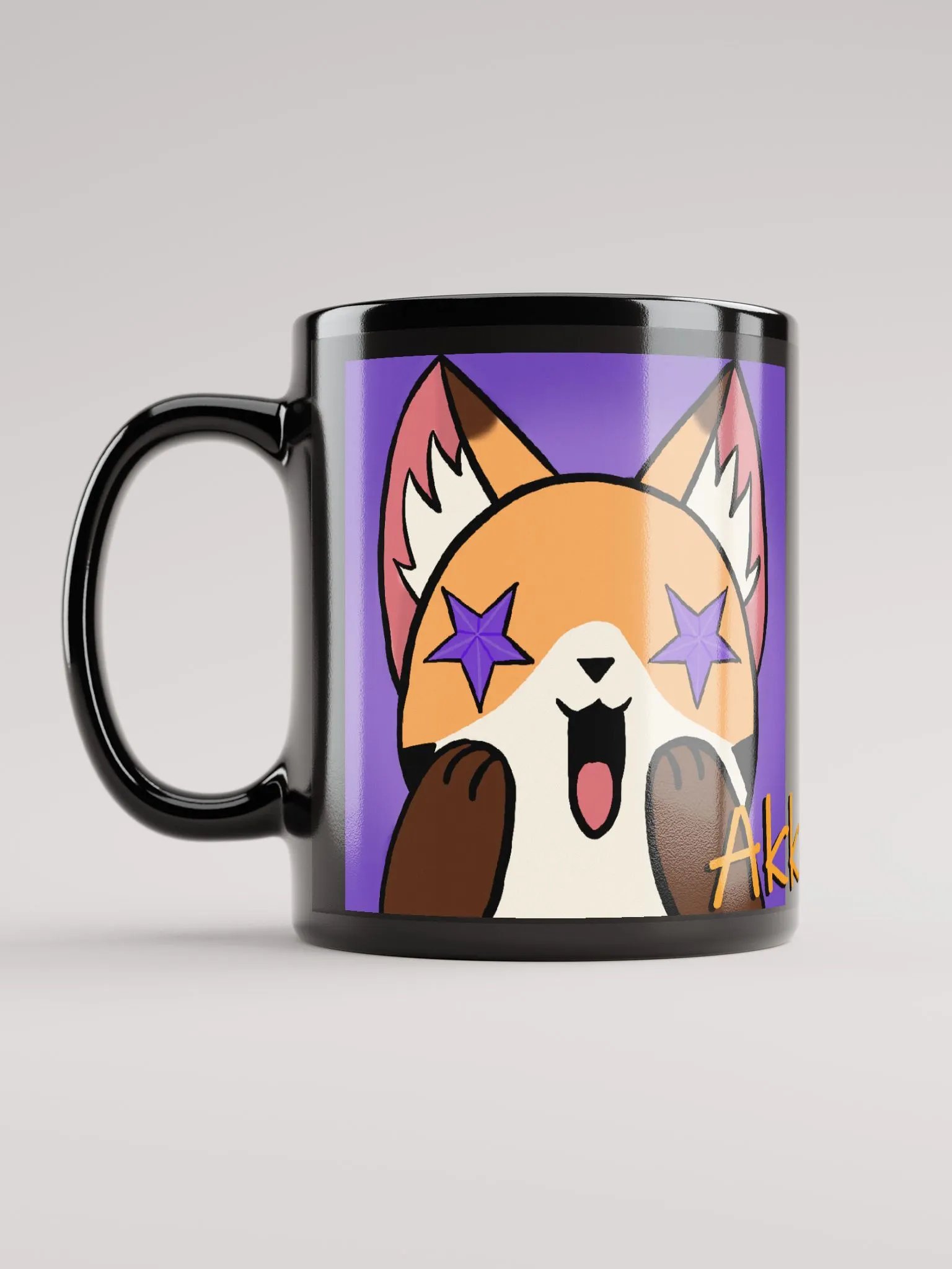 Wow Black Glossy Mug product image (6)