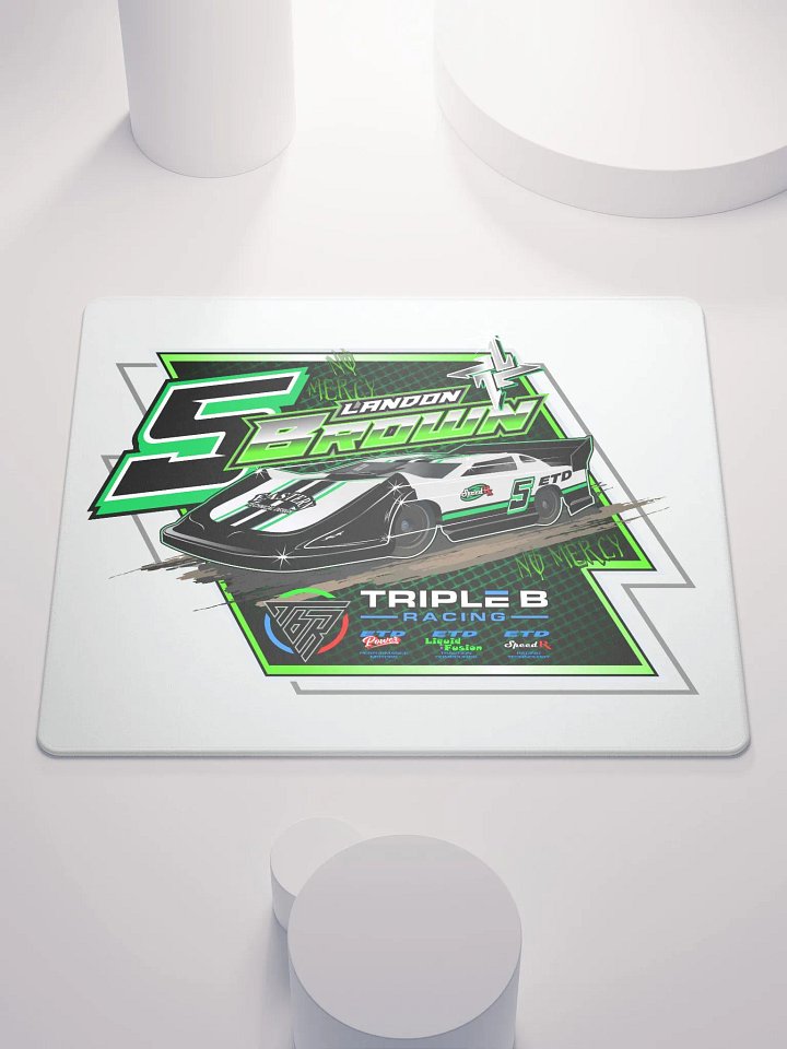 Landon Brown Late Model Mouse Pad (Light Grey) product image (2)