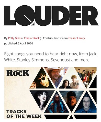 In April I was featured in @louderposts among some heavy hitters such as @sevendustofficial and @officialjackwhite Which is c...