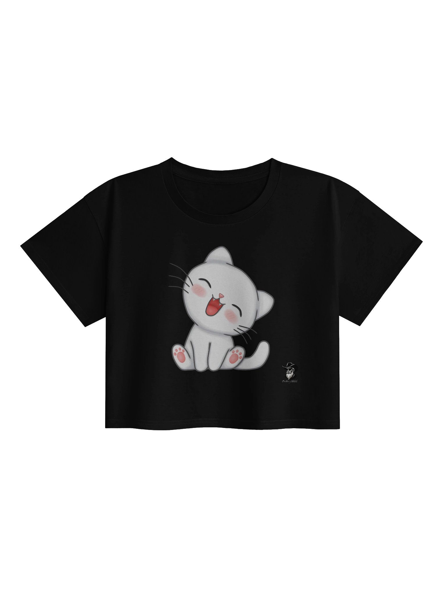 Cheerful Cat Women's Crop Top product image (2)