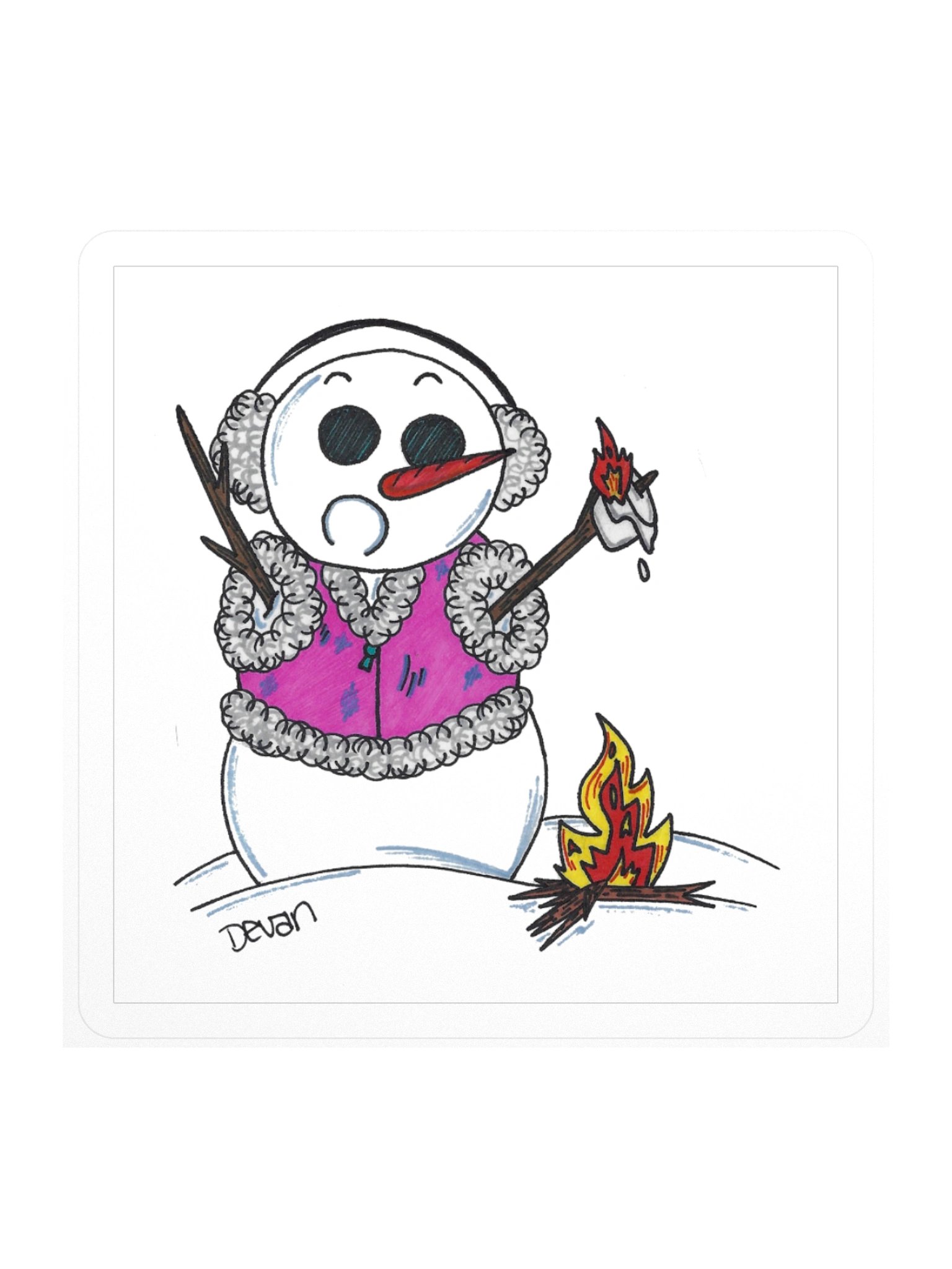 Snow Peeps: Marshmallow Sticker product image (1)