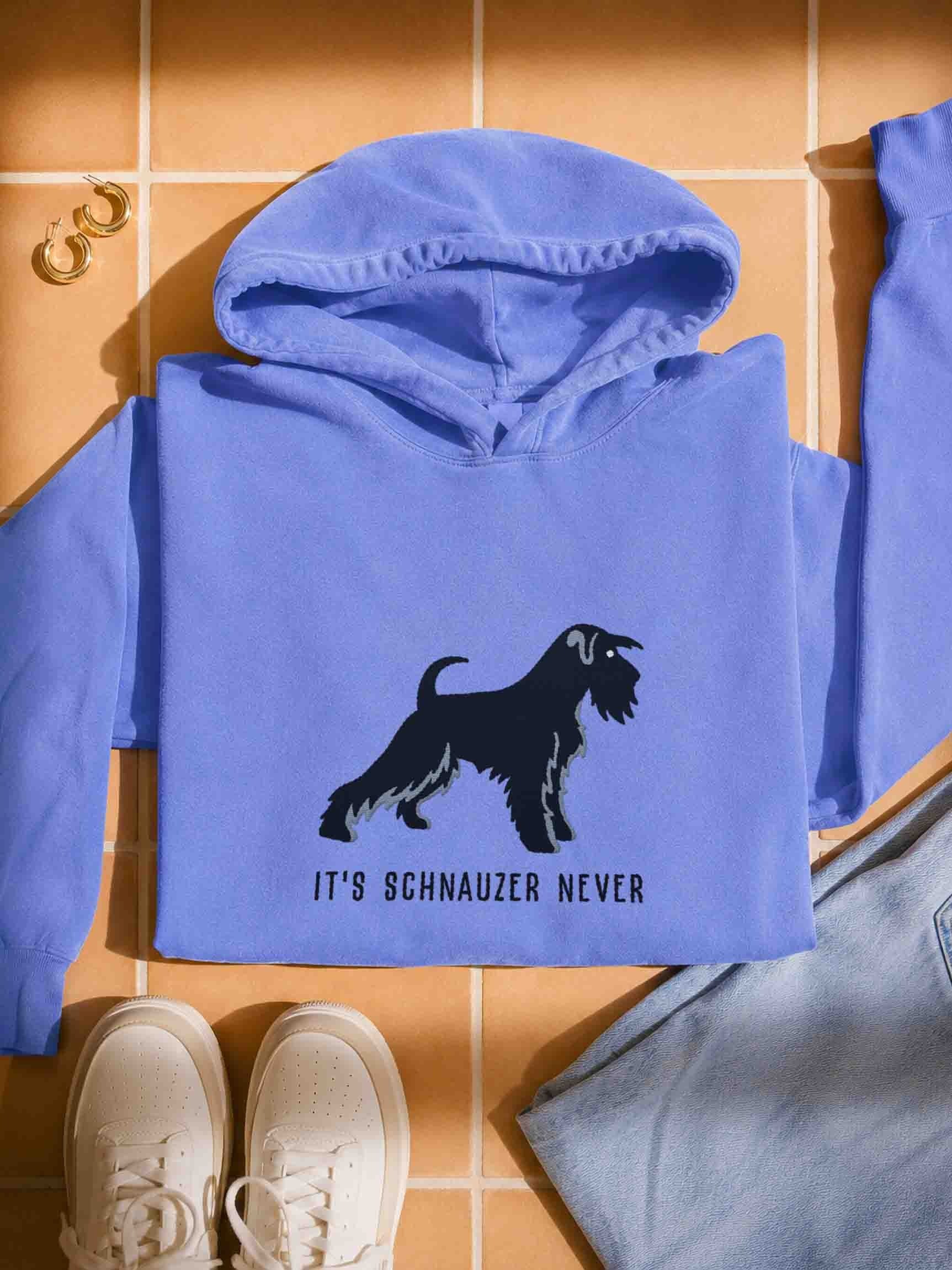 It's Schnauzer Never Premium Hoodie (Embroidered) of a Miniature Schnauzer(Black) product image (1)