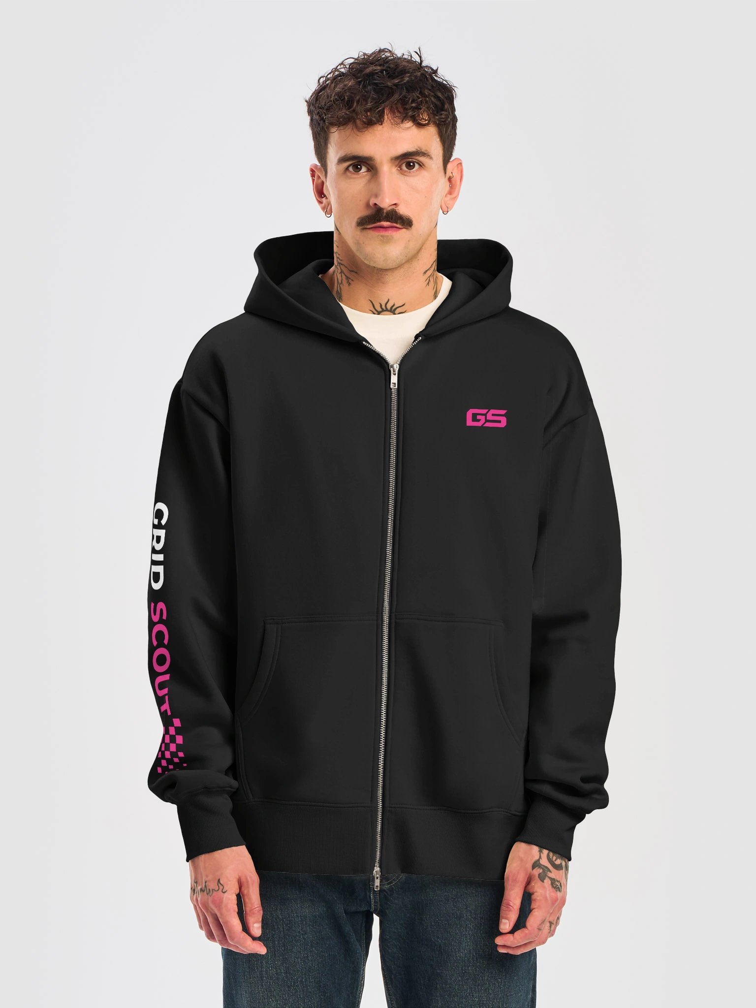Grid Scout Essentials Zip Hoodie Pink product image (5)