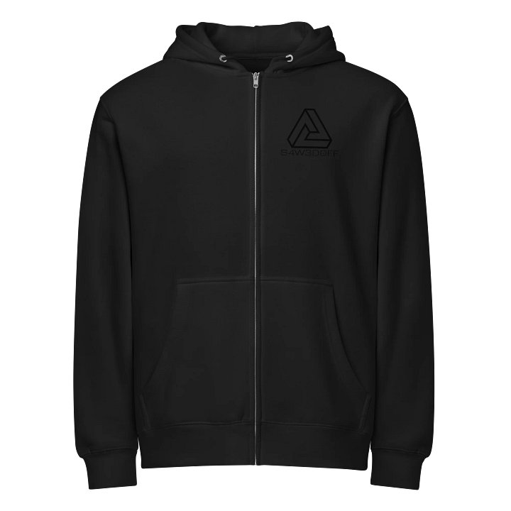Black Outline Logo Zip-up Hoodie (Lane Seven) product image (1)