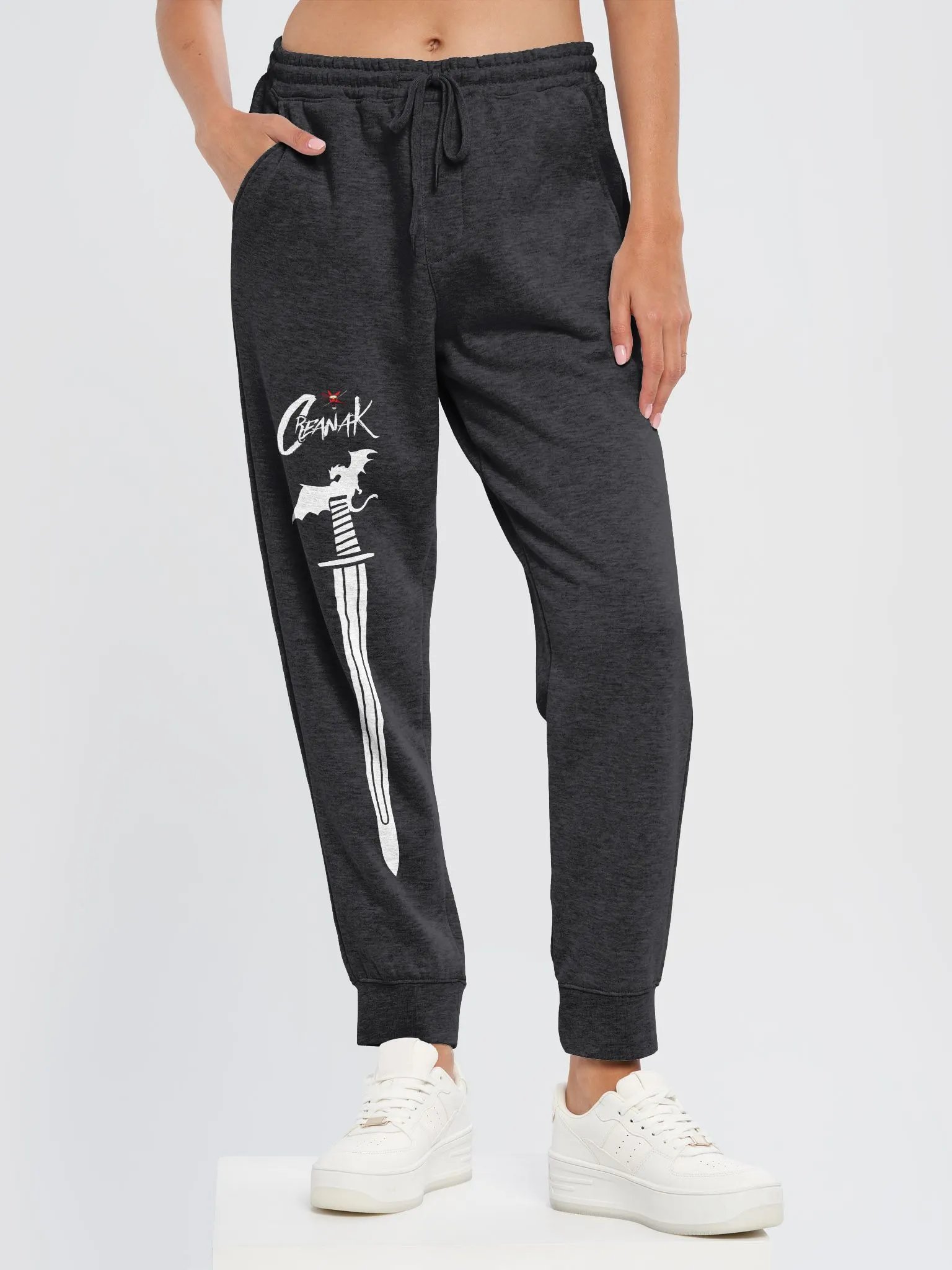 Sword Dragon Joggers - White Design product image (30)