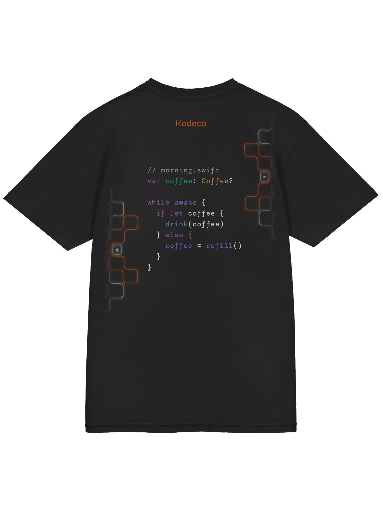 Morning Coffee T-Shirt Black product image (4)