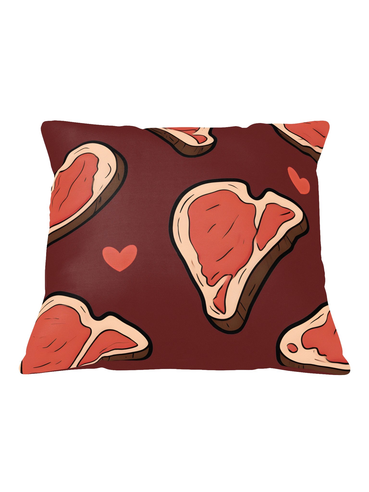Steak & Hearts Throw Pillow product image (3)