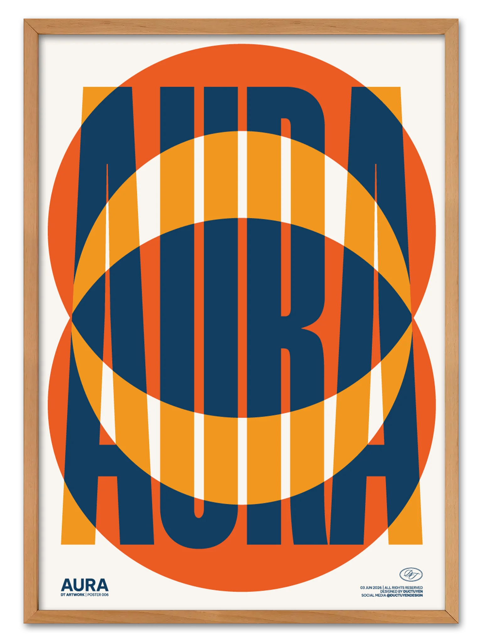 "AURA" Typography Framed Poster product image (1)